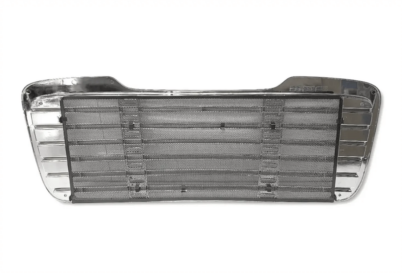 KOZAK Replacement Chrome Front Grille A1714787001 for Freightliner M2 2003-2015 - Freightliner Replacement Parts - PLUS Logo, 2x22" Wipers, License Plate Holder and Vest