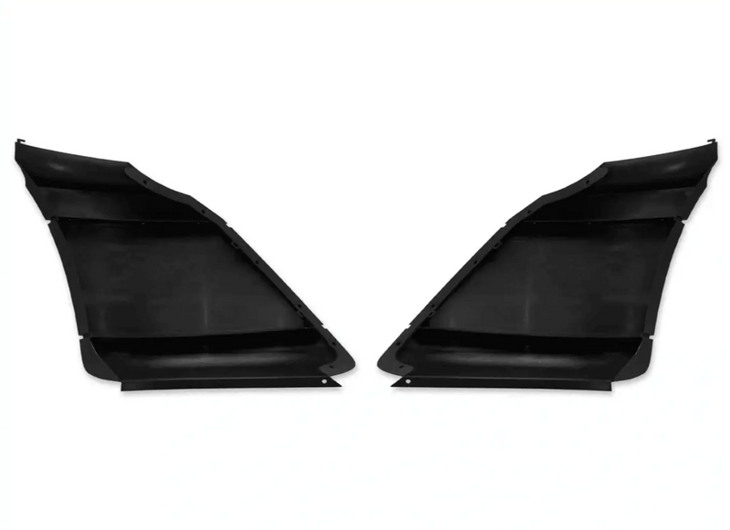 KOZAK PLASTIC Bumper End Corner Extension PAIR with Chrome Trim (Left Driver and Right Passenger Side) for International Prostar 2008-2015 PLUS International Logo, Windshield Wipers and KOZAK Vest