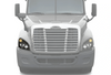 KOZAK Projector Replacement HEADLIGHTS BLACKOUT FULL LED - Passenger Right Side For Freightliner Cascadia 2008-2017 PLUS Logo, 2x 22 Wipers, License Plate Frame, Vest