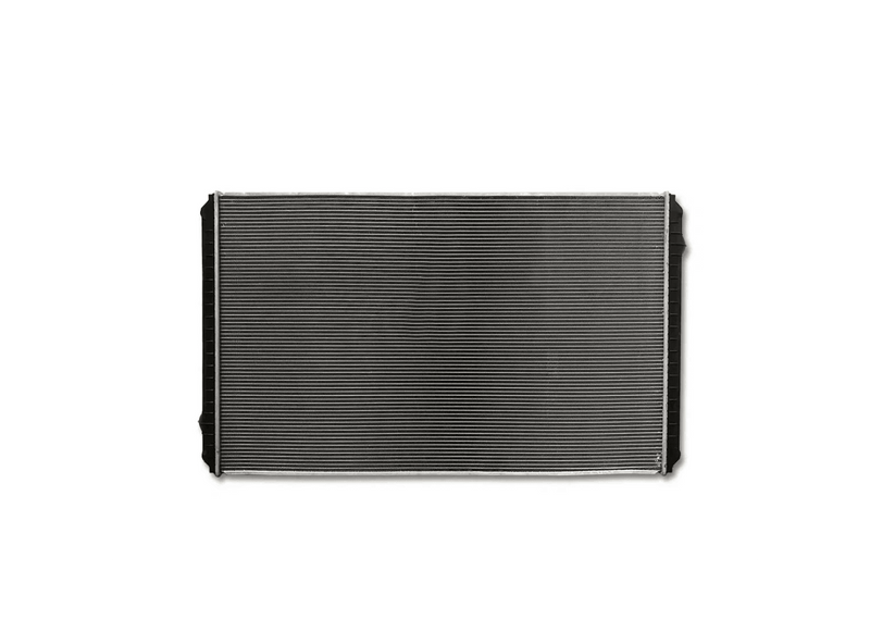 KOZAK Radiator N3800001 1699168c91 for International 5900i, 5500i 2000-2004; 9800 SFA 1996-1999; 5000 1996-2000, 2002; 5600 1999-2004 +Logo, Wipers, License Plate Frame, 2x Trailer Tail Lights, Vest