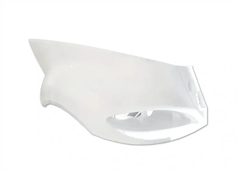 KOZAK Fiberglass Hood Fender (Passenger Right Side) With Chrome Hood Mirror Pair For International Prostar 2006-2017 PLUS Logo, 2x 22" Windshield wipers, License Plate Frame and Vest