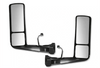 KOZAK Chrome Door Mirror Assemblies Pair Left Driver & Right Passenger Side For International LT625 PLUS International Logo Emblem, 2x22" Windshield wipers, Frame License Plate and Kozak Reflective Vest