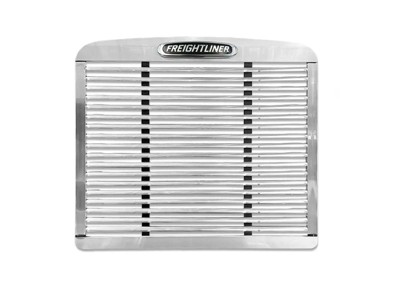 Aluminum Grille Compatible with Freightliner FLD 120 1992-2003 PLUS 2x 22" Windshield Wipers, Freightliner Logo, and KOZAK Reflective Vest