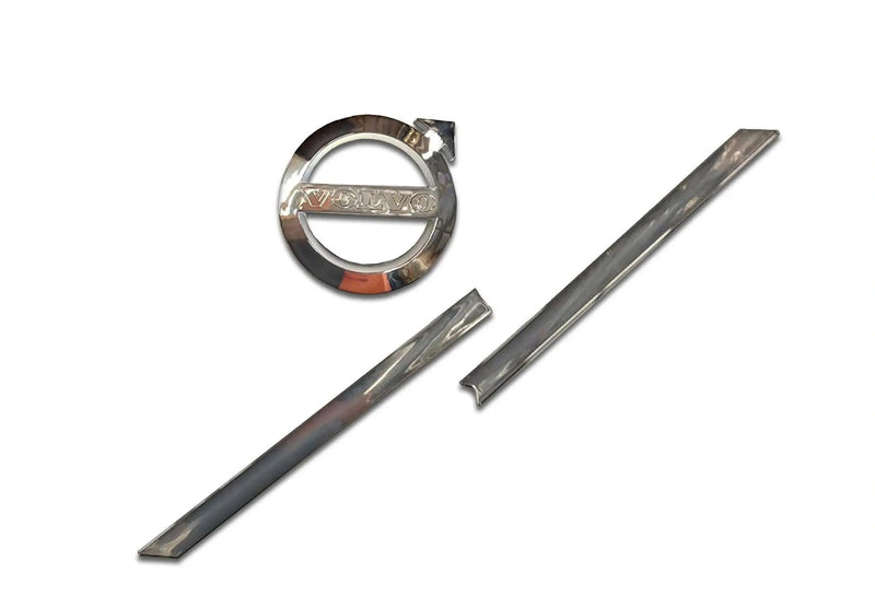 Kozak Truck Accessories Durable Chrome Grille Front Logo Emblem with Stripe Compatible with All Volvo Trucks 2018 and Newer