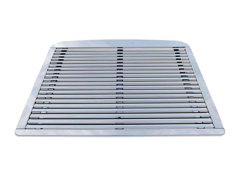 Stainless Steel Grille Compatible with Freightliner FLD 120 1992-2003 PLUS 2x 22" Windshield Wipers, Freightliner Logo, and KOZAK Reflective Vest