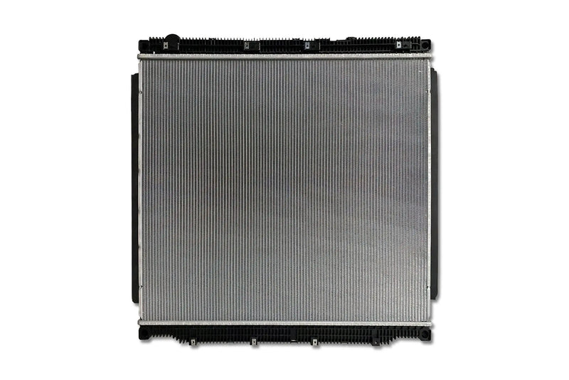 KOZAK Replacement Radiator (TXE1003849D) for Freightliner Cascadia 2017 & Newer, WITHOUT Frame PLUS Freightliner Logo, 2x22" Windshield Wipers, License Plate Frame, 2x Trailer Tail Lights and Vest